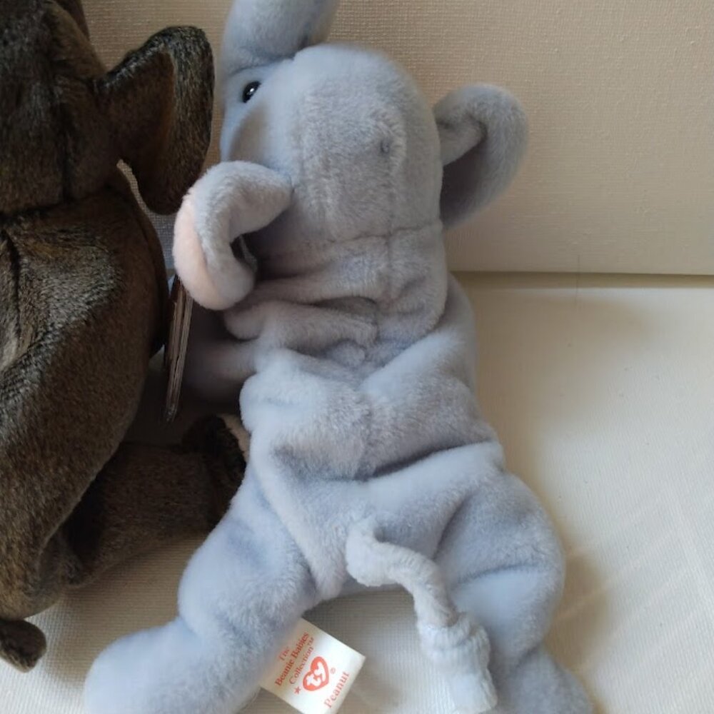 Ty Beanie Babies Lot of 3 Retired - Romance Trumpet Peanut Collectible Plush Y2K - Picture 7 of 7